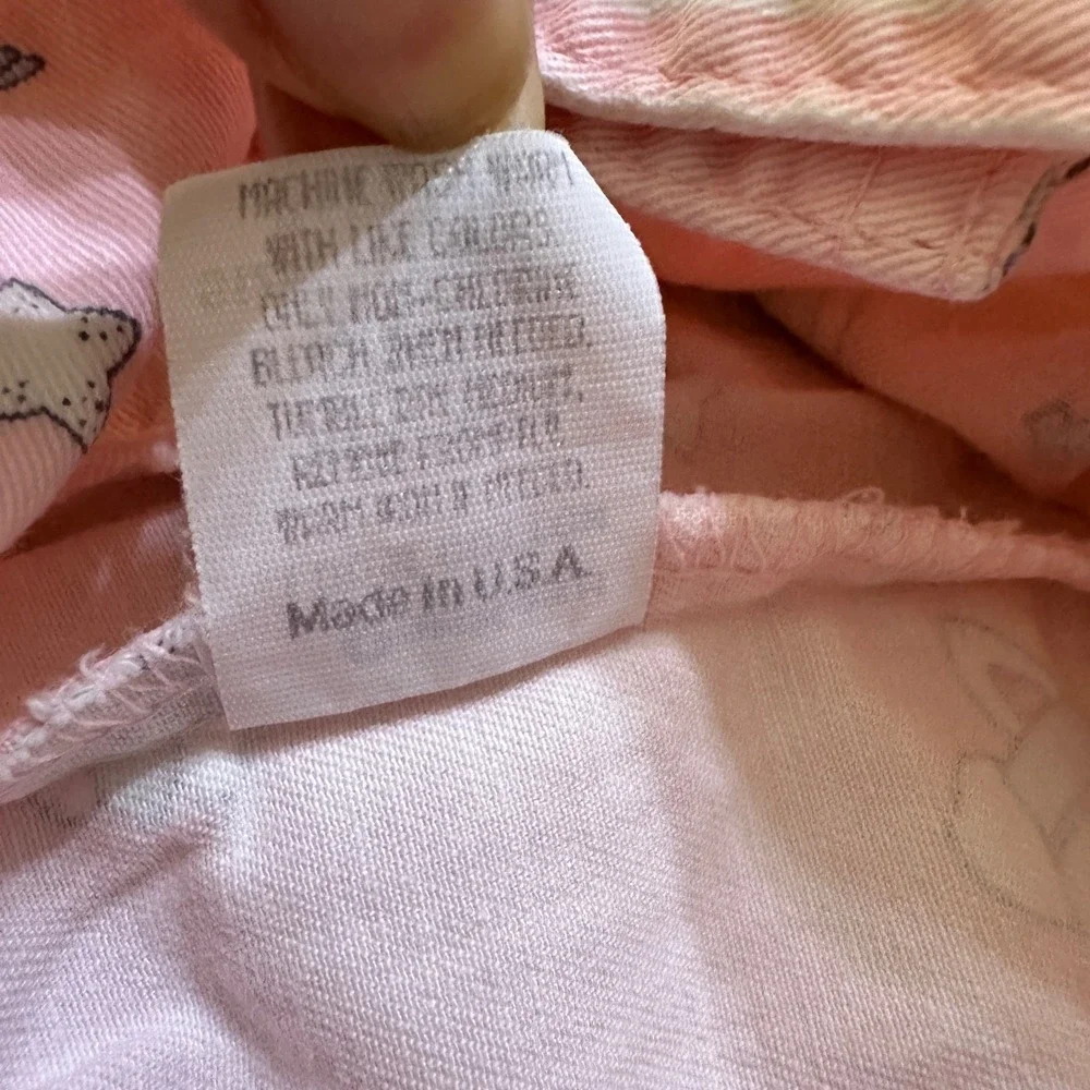 Vintage‎ OshKosh B'Gosh Vestbak Pink Bunny Sailor Romper 18M Overalls Bubble USA